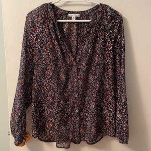 JCREW blouse floral chiffon